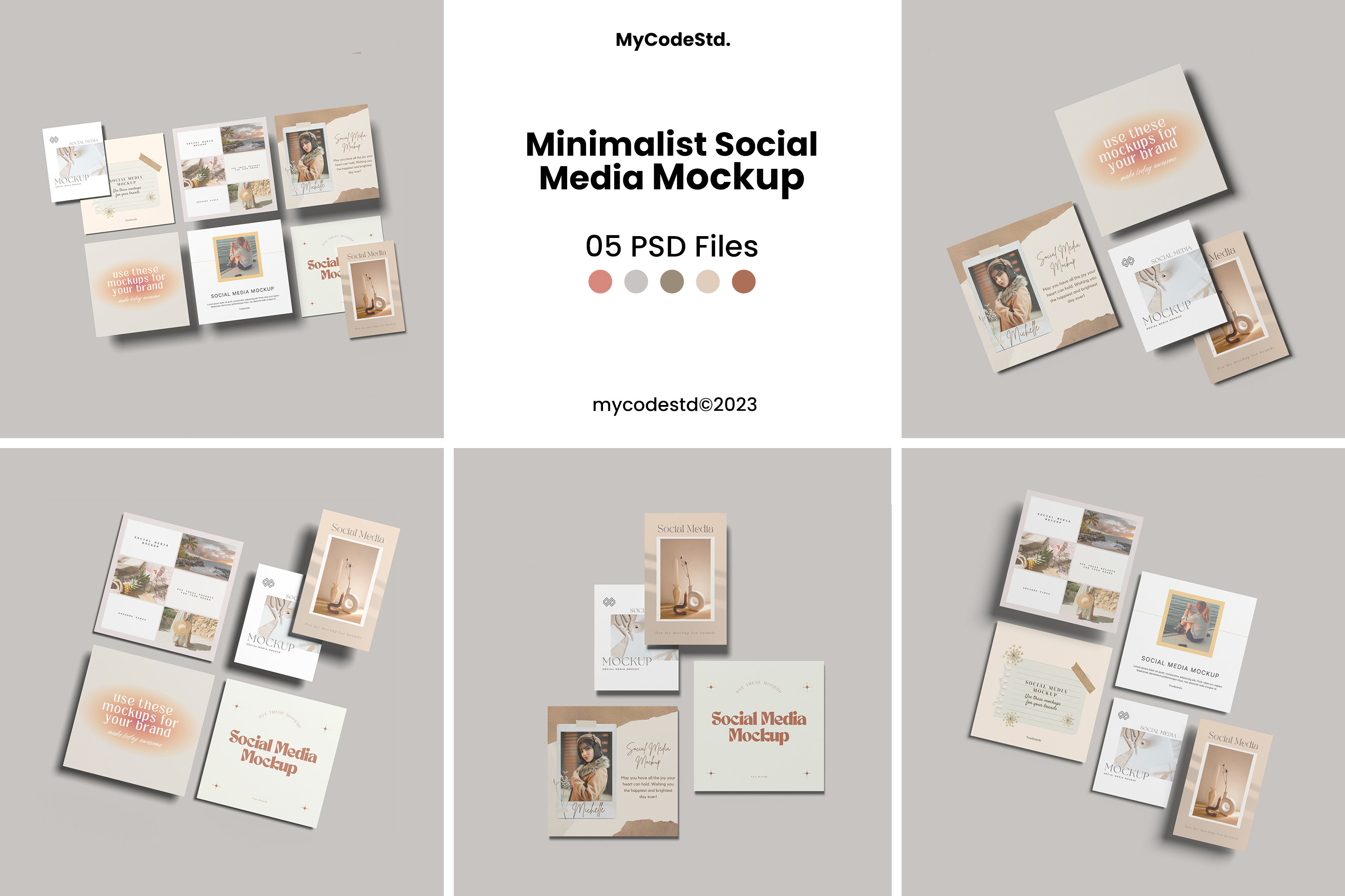 Minimalist Social Media Mockup Graphic by My Code Std · Creative Fabrica