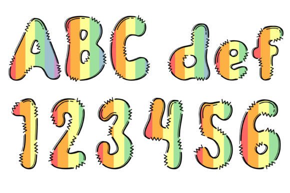 Pastel Rainbow Bundle Font font preview - 2