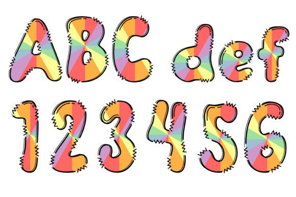 Pastel Rainbow Bundle Font font preview - 4