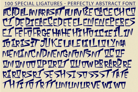 Perfectly Abstract Font PNG with transparent background - Preview 6