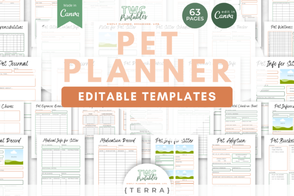 Pet Planner Canva Templates | TERRA