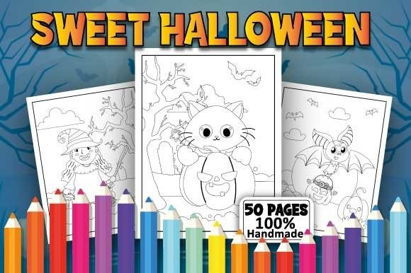 Sweet Halloween Coloring pages for kids