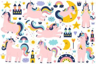Unicorns Clipart Collection Graphic by jsabirova · Creative Fabrica