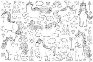 Unicorns Clipart Collection Graphic by jsabirova · Creative Fabrica