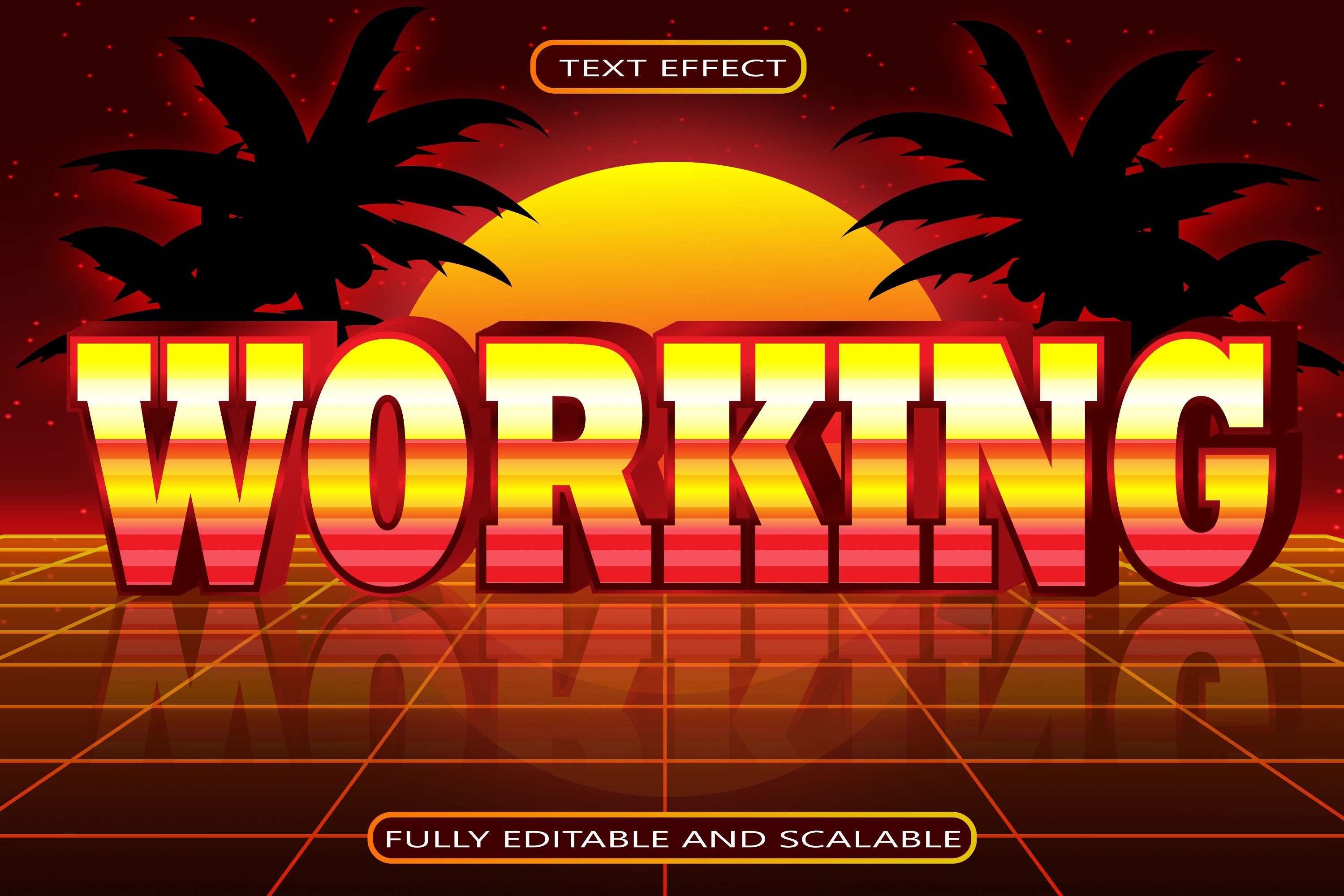 Working Text Editable Effect Graphic by Maulida Graphics · Creative Fabrica