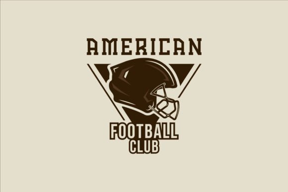 American Football Logo Helmet Vintage
