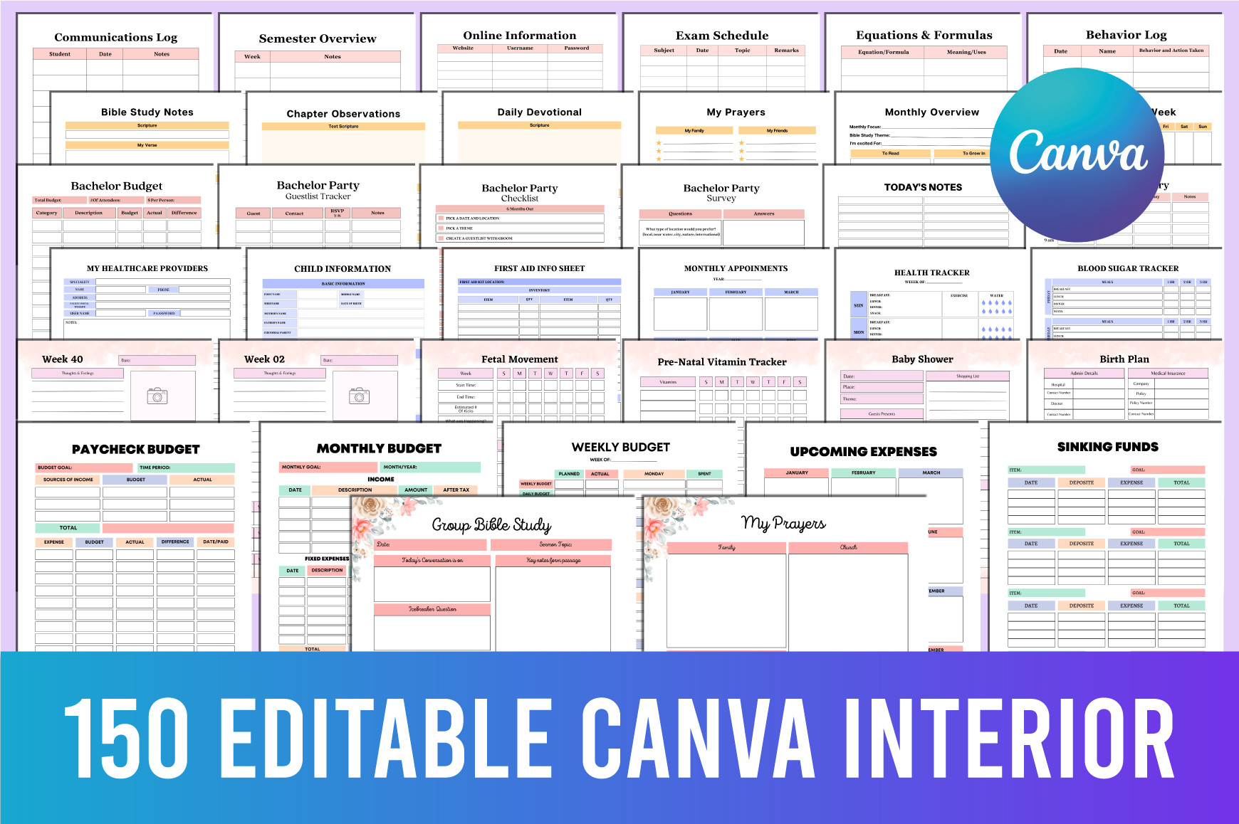 150 Editable Canva KDP Interior Graphic by Shumaya · Creative Fabrica