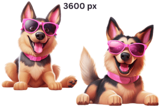 26 PNG Dogs in Sunglasses Clipart Graphic by Imagination Station ...