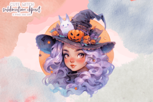 Cute Witch Sublimation Clipart Graphic by FVBFontArt · Creative Fabrica