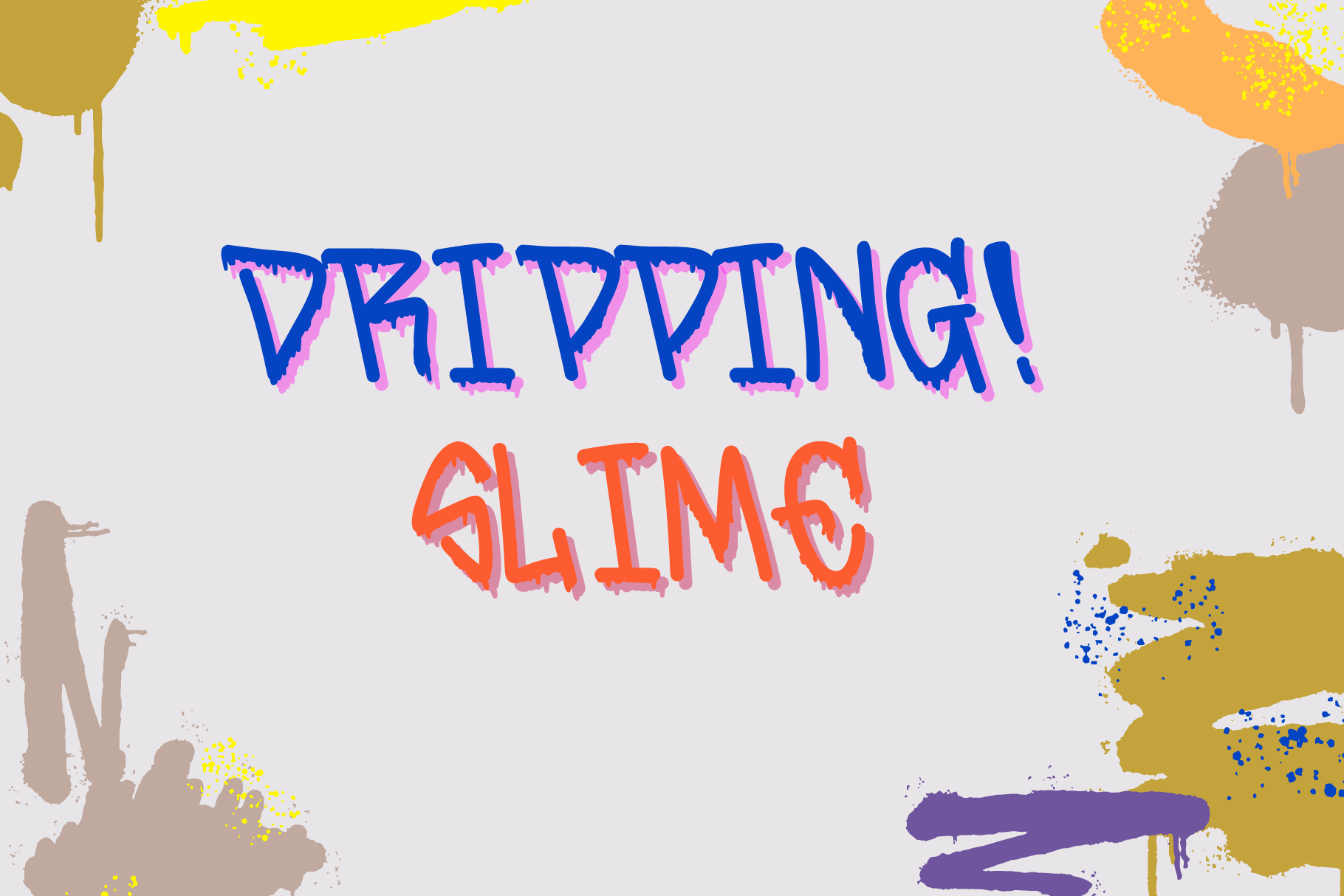 Dripping Slime preview, gooey slime style lettering