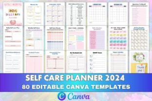 Editable Self Care Planner 2024 Canva KD Graphic by KDP Mount ...