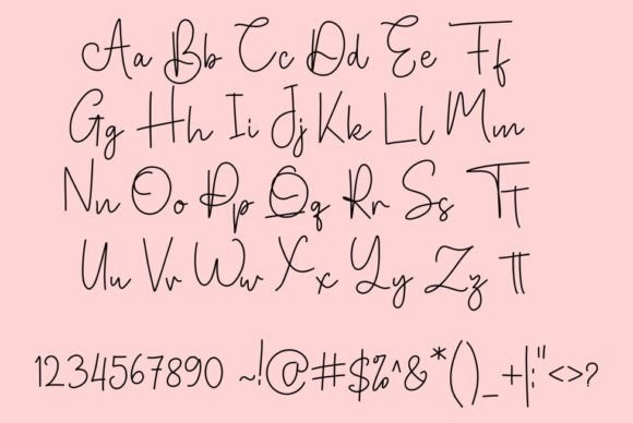 Homade Handlettering Font PNG with transparent background - Preview 3