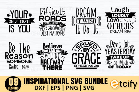 Inspirational SVG Bundle Graphic by etcify · Creative Fabrica