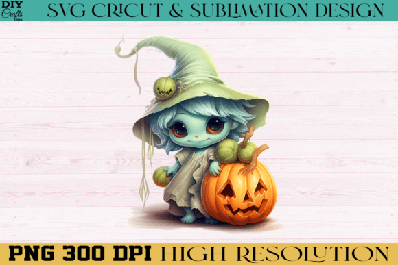 Monster with Pumpkin PNG Sublimation