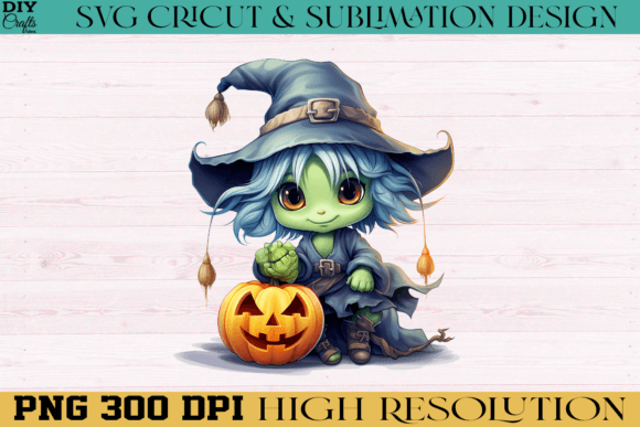 Monster with Pumpkin PNG Sublimation