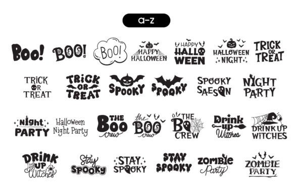 Object Halloween Font PNG with transparent background - Preview 5