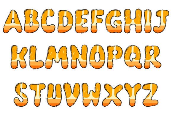 Orange V2 Font PNG with transparent background - Preview 1