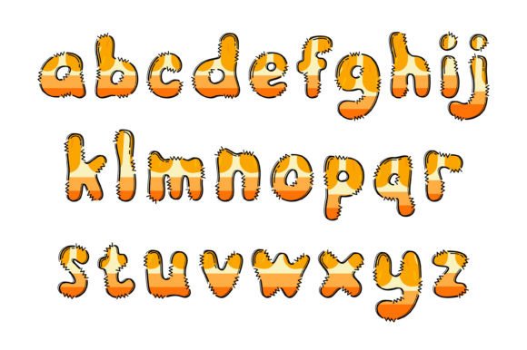 Orange V2 Font PNG with transparent background - Preview 2