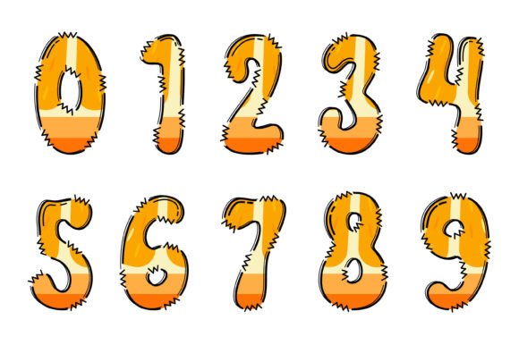 Orange V2 Font PNG with transparent background - Preview 3