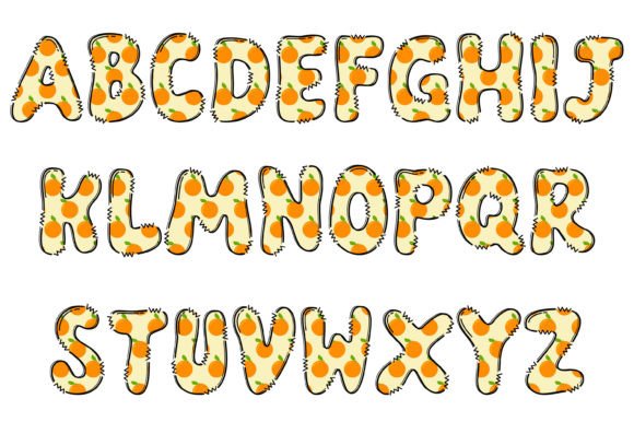 Orange V3 Font PNG with transparent background - Preview 1