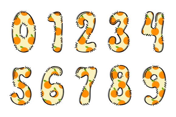 Orange V3 Font PNG with transparent background - Preview 3