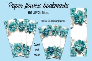 Paper Flower Bookmarks Graphic by Andrea Kostelic · Creative Fabrica
