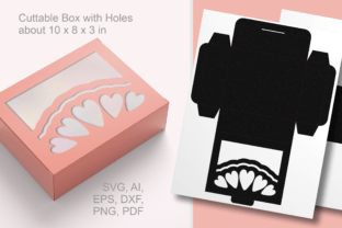 Wide Window with Hearts Rectangular Box · Creative Fabrica