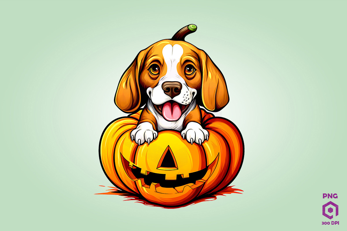 Beagle Inside Huge Pumpkin Graphic by Quoteer · Creative Fabrica
