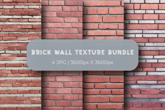 Brick Wall Textured Background Set Graphic Textures By srempire