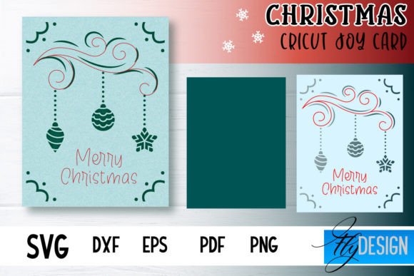 Christmas Cricut Joy Card Svg Paper Cut Graphics