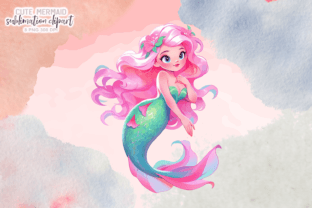 Cute Mermaid Sublimation Clipart Graphic by FVBFontArt · Creative Fabrica