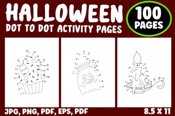 Halloween Dot to Dot Activity Book Vol 1
