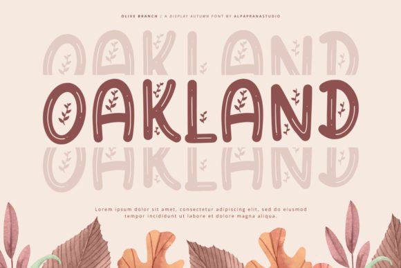 Olive Branch Font PNG with transparent background - Preview 3