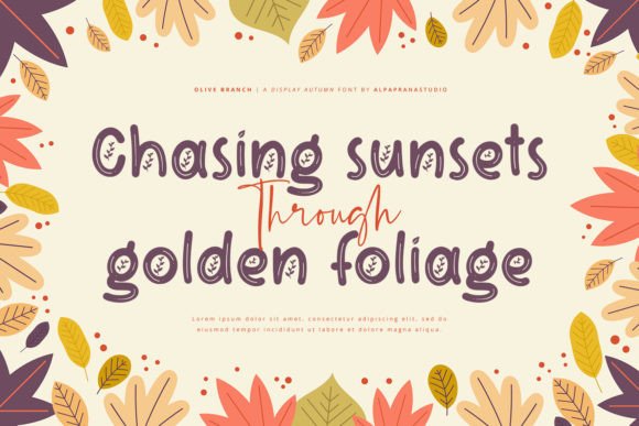 Olive Branch Font PNG with transparent background - Preview 5