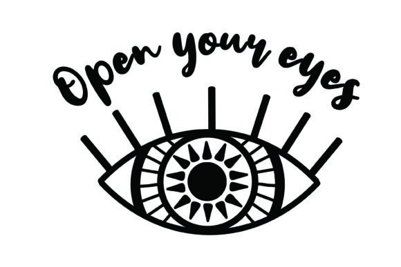 Open Your Eyes Clipart, Open Your Eyes Graphic by camelsvg
