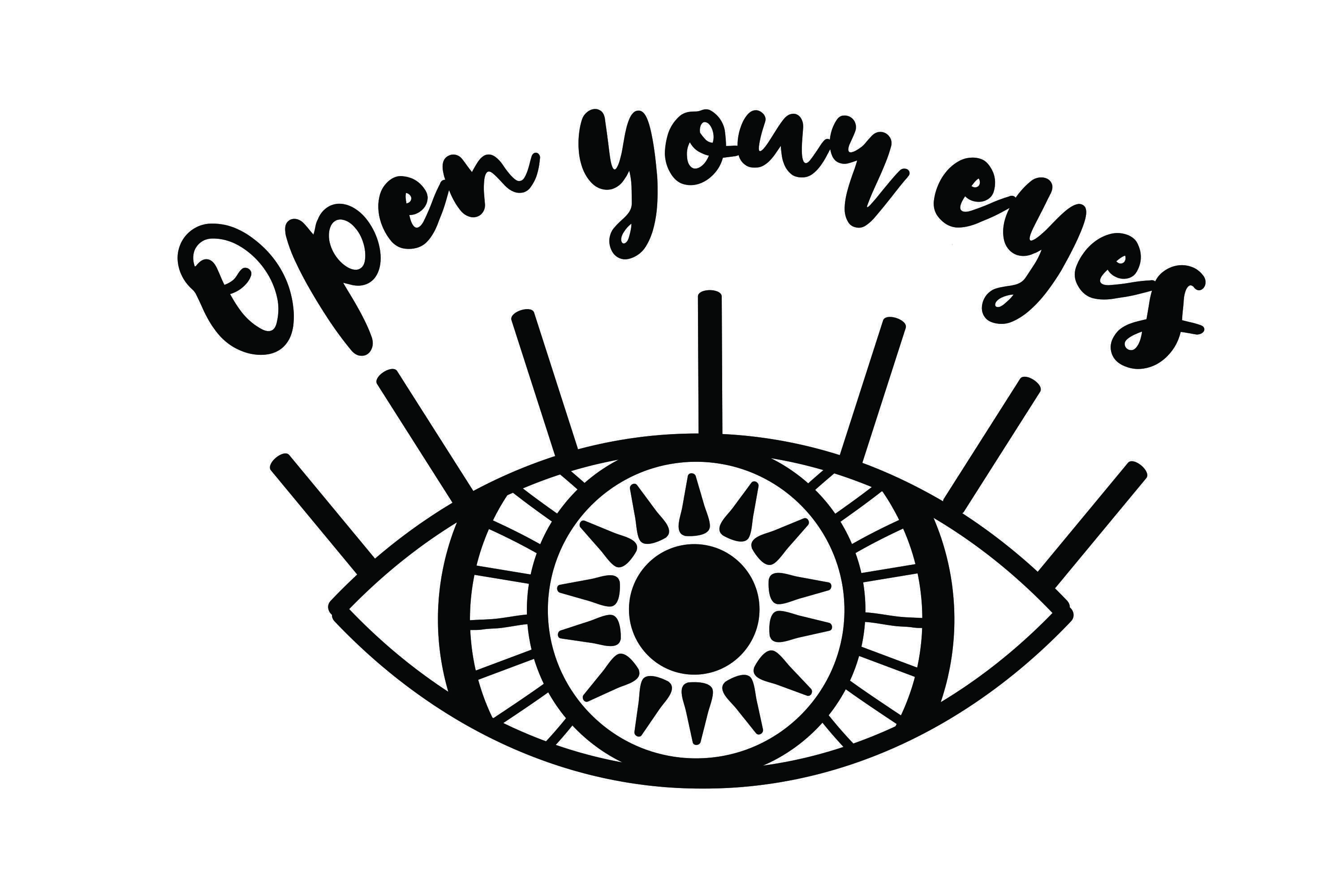 Open Your Eyes Clipart, Open Your Eyes Graphic by camelsvg