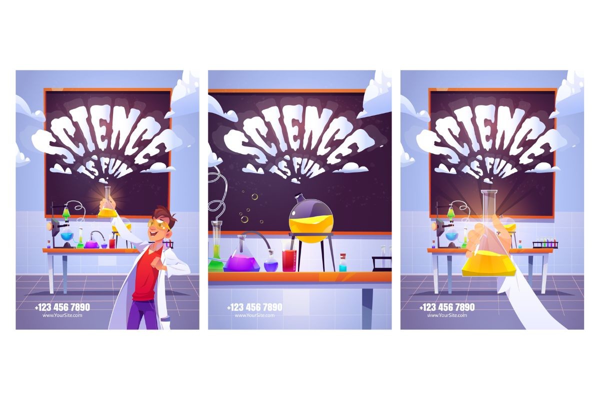Science Lab Posters for Study and Experiments Graphic by myteamart ...