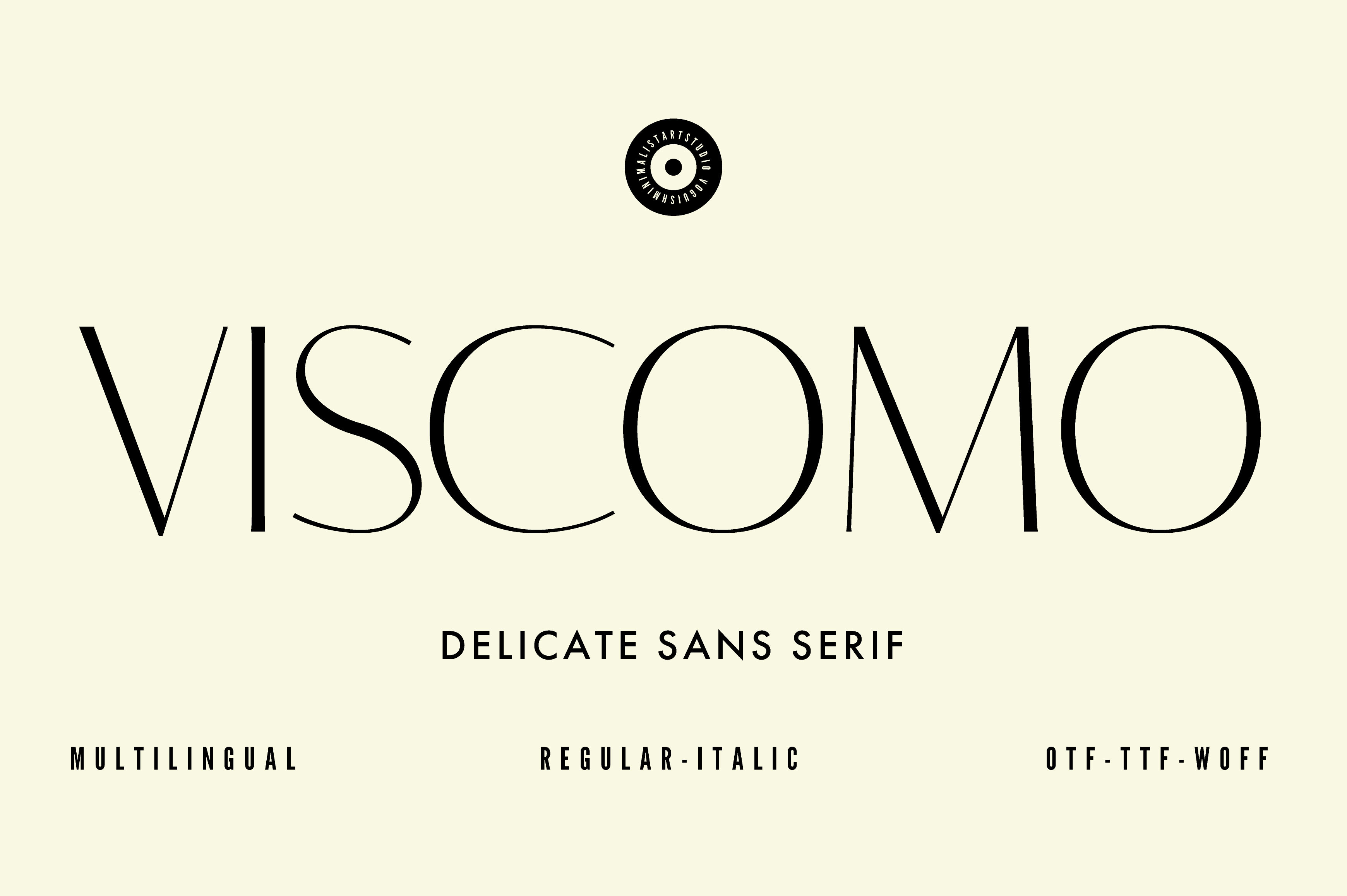 Minimalist modern sans serif