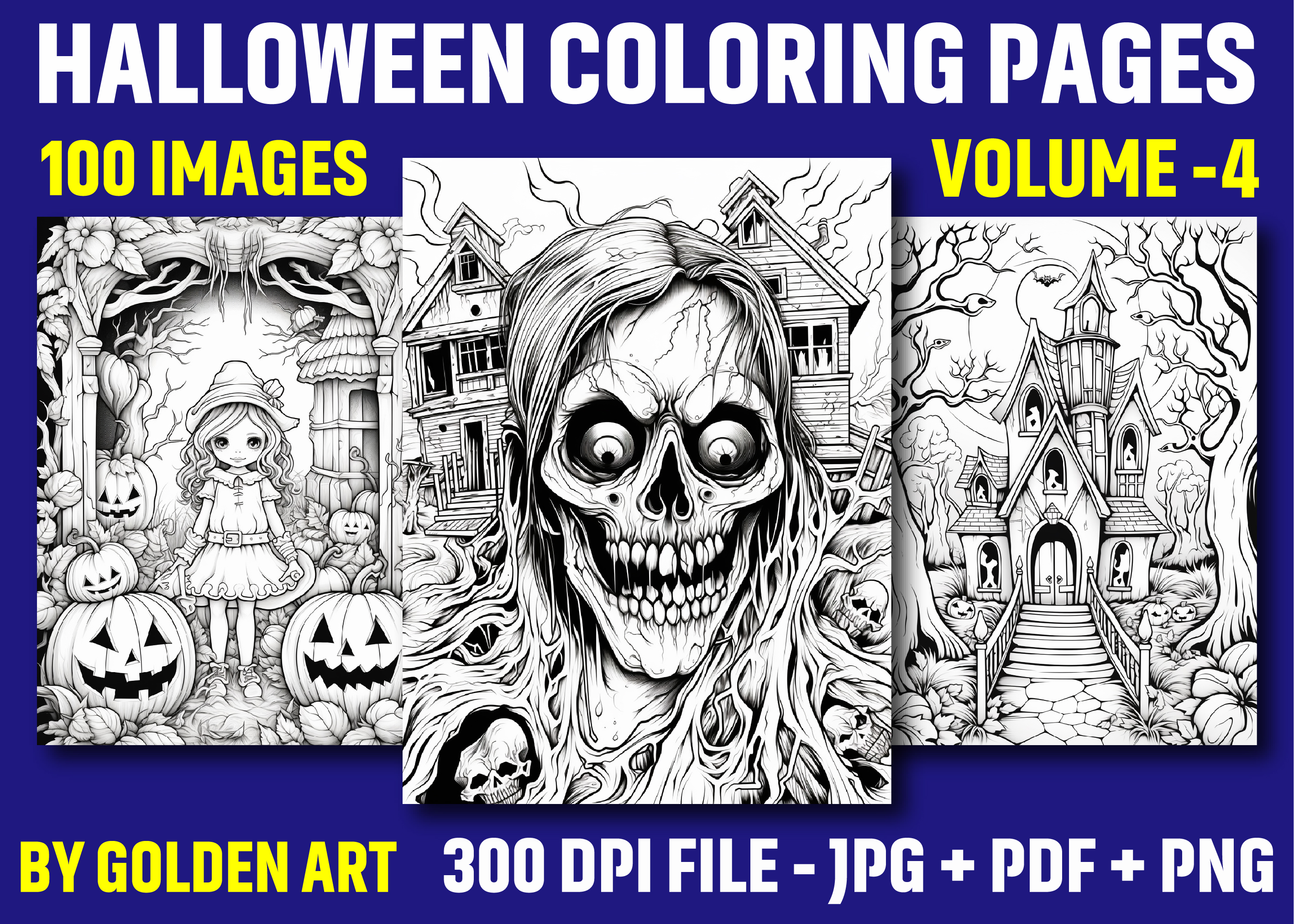 100 Adults Halloween Coloring Pages