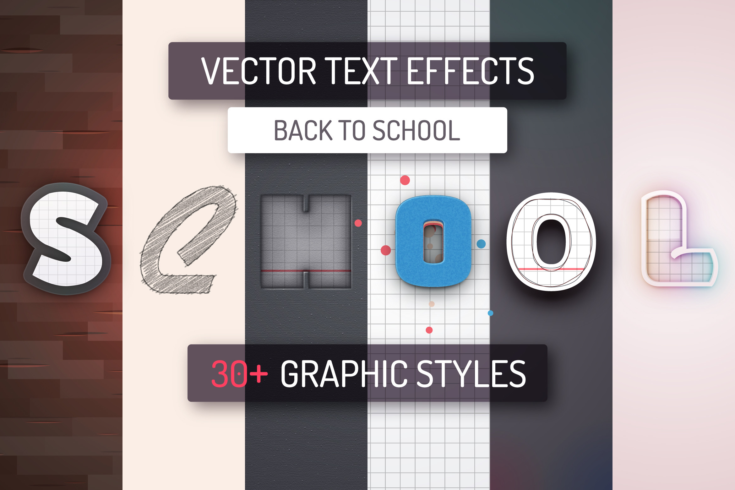 30 Back to School Vector Text Effects Graphic by rwgusev · Creative Fabrica