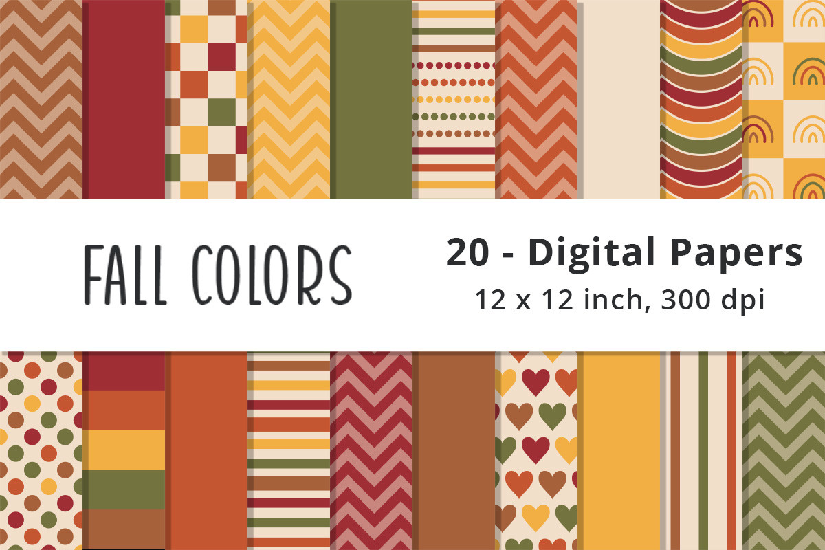 Fall Digital Papers Graphic by Lemon Paper Lab · Creative Fabrica
