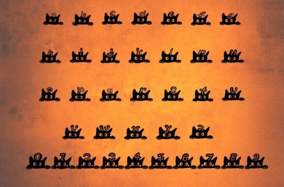 Halloween Black Cat Font - Preview 6