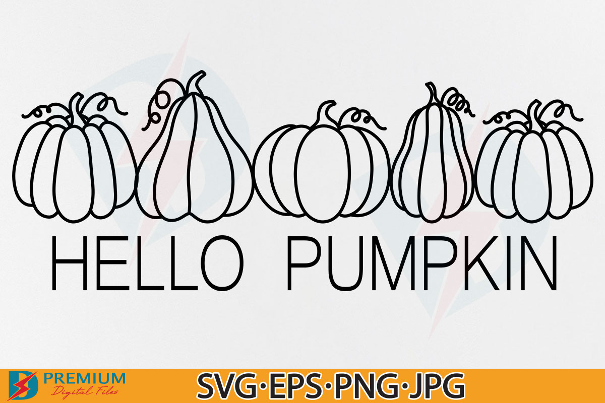 Hello Pumpkin SVG Fall Season PNG Design Graphic by Premium Digital ...