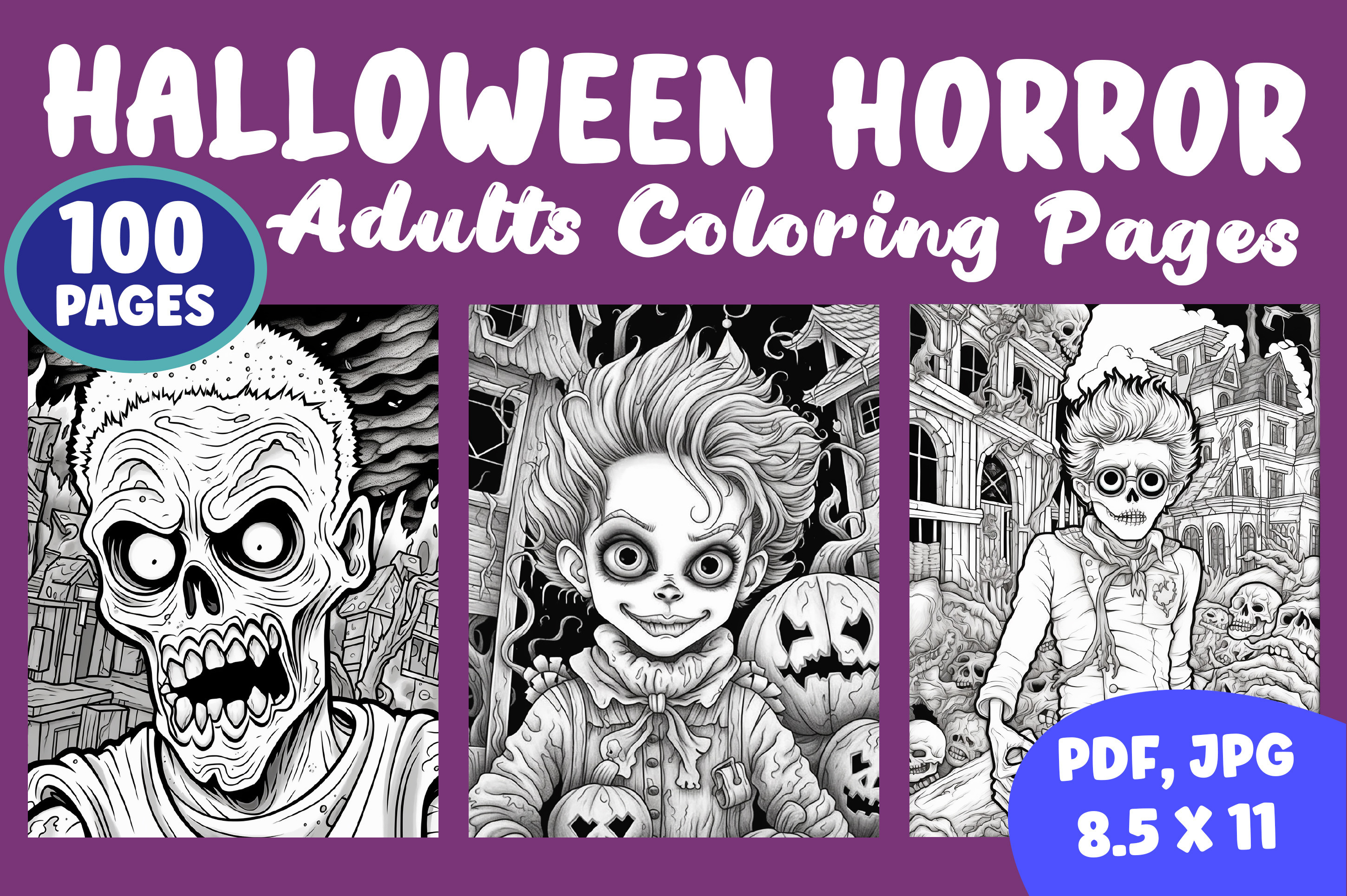 Horror Halloween Coloring Pages Vol 03