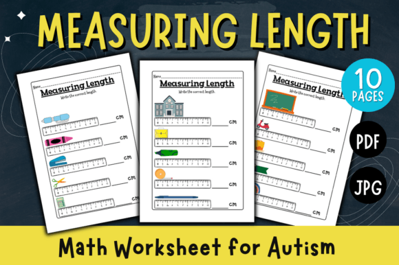 Measurement Worksheet for Autism Kids