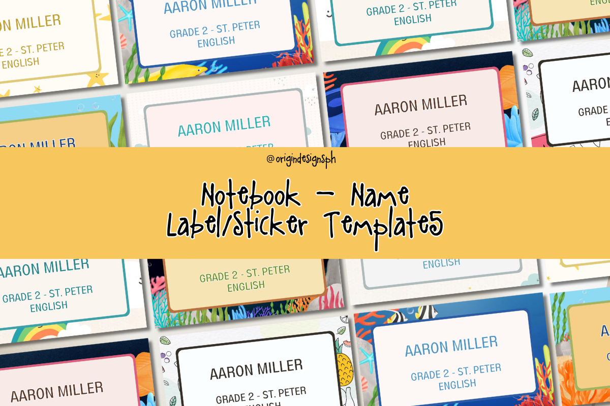Notebook Name Label Sticker5 Graphic by Origin Designs PH · Creative ...