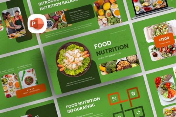 Preview of Nutrition Balance PowerPoint Template food presentation template