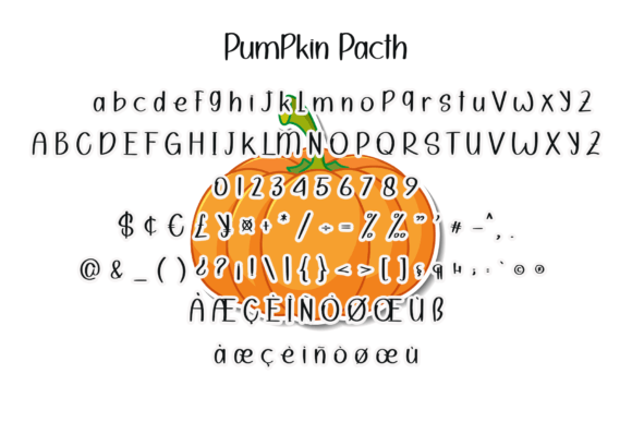 Pumpkin Pacth Font PNG with transparent background - Preview 5