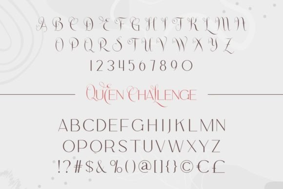 Queen Challenge Font PNG with transparent background - Preview 3