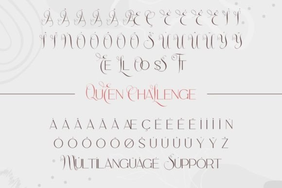 Queen Challenge Font PNG with transparent background - Preview 6